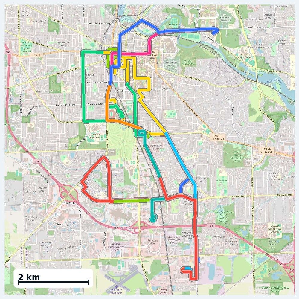 Ann Arbor trajectory coverage